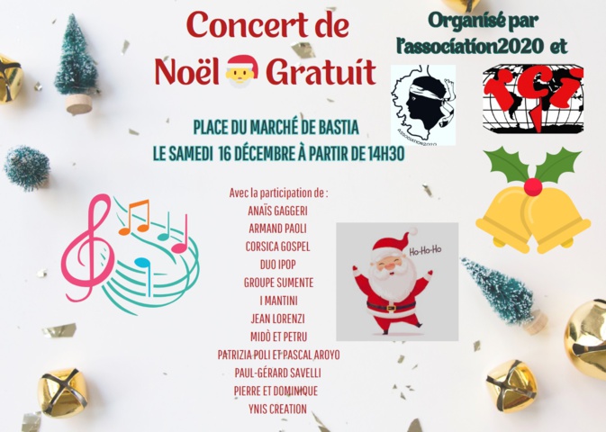 Concert de Noël gratuit place du Marché à Bastia