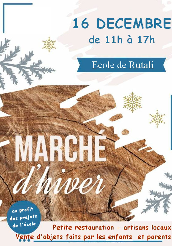 Rutali aussi a son marché d'hiver : les parents d'élèves l'organisent le 16 décembre