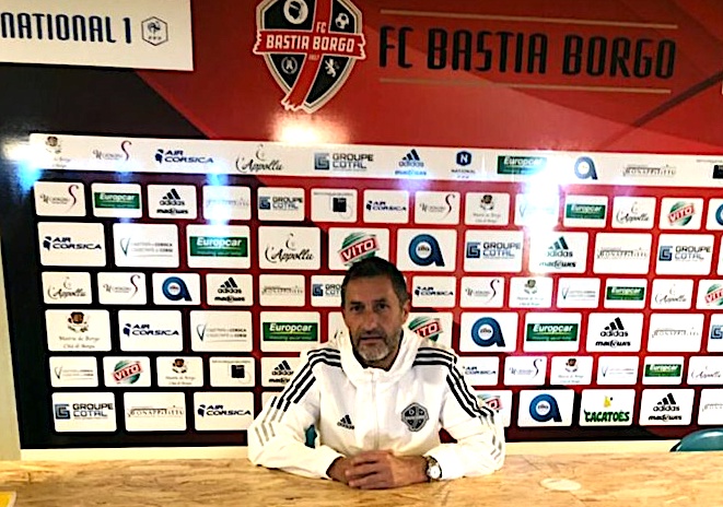 Stéphane Rossi, ici en 2021 au FC Borgo, prend les rênes du Bourges Foot 18