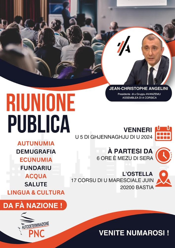 Bastia : le PNC organise une réunion publique ce 5 janvier 