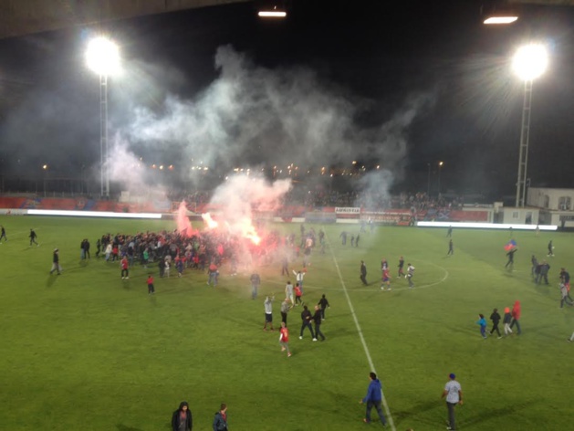 GFC Ajaccio : On est en Ligue 1, on est en Ligue 1, on est, on est en Ligue 1 GFC Ajaccio : On est en Ligue 1, on est en Ligue 1, on est, on est en Ligue 1