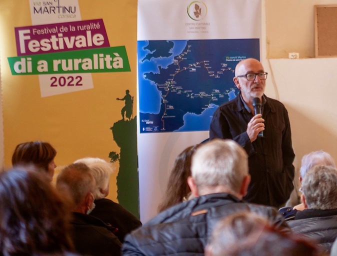 Christian Andreani, président du Centru culturale San Martinu Corsica et créateur du Festivale di a ruralità et d’A Via San Martinu. Photo JB Andreani.