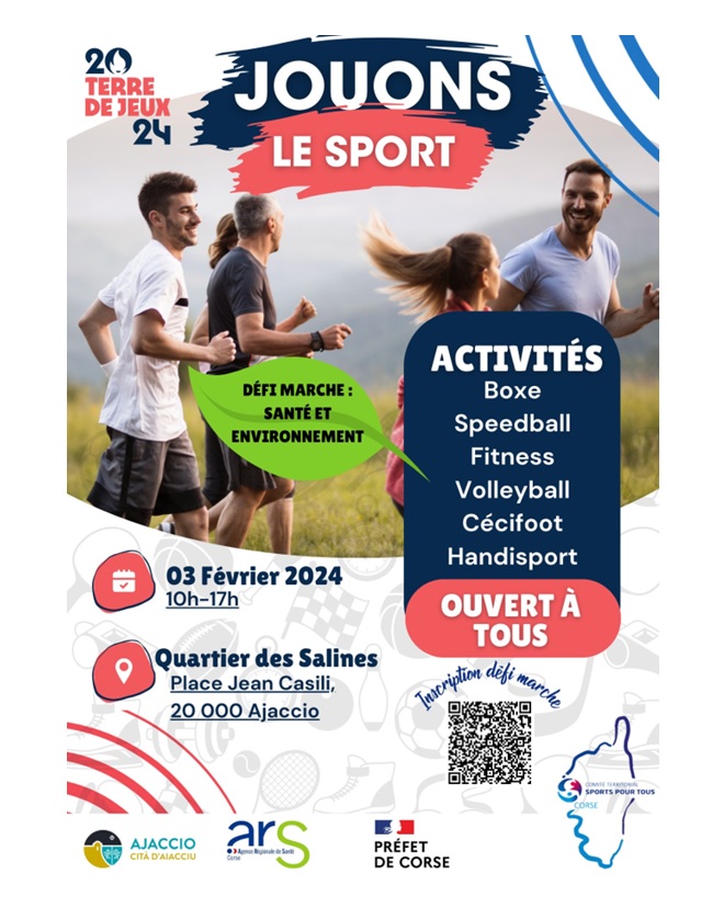 Jouons le sport" : Ajaccio accueille une journée d'activités pour tous