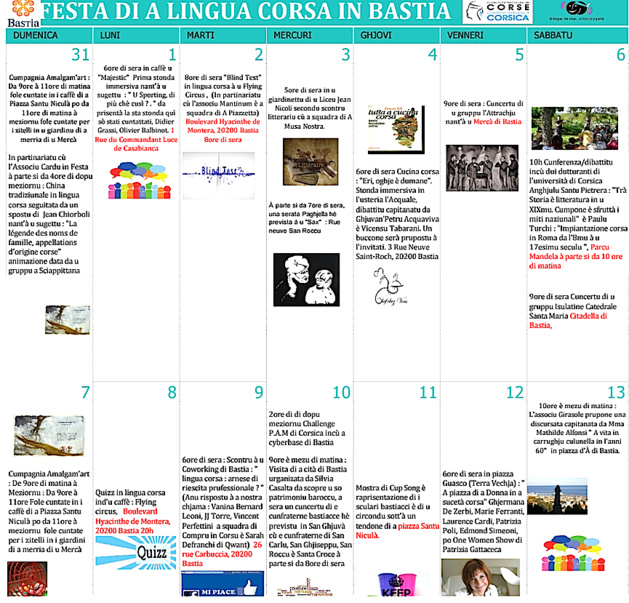 Festa di a lingua corsa in Bastia Festa di a lingua corsa in Bastia