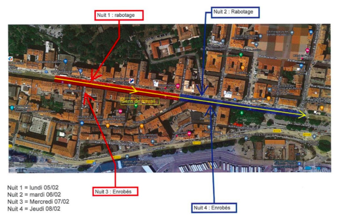 Ajaccio : Un chantier de nuit pour rénover la chaussée du cours Napoléon