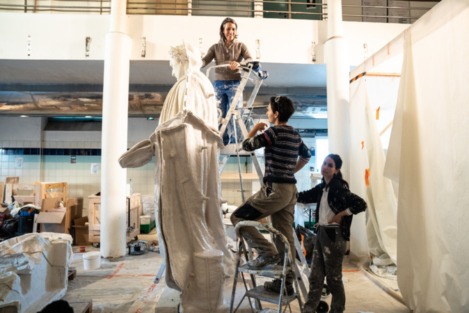 Les équipes du Grand Palais-RMN ont terminé la phase de moulage de la statue originale du 1er Consul.