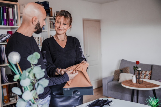 Natacha Ventre dans son atelier Natacha Ventre dans son atelier