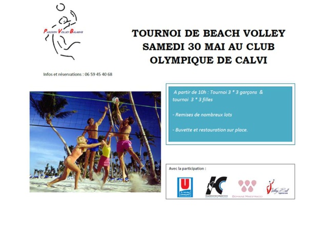Un tournoi de beach-volley à Calvi Un tournoi de beach-volley à Calvi