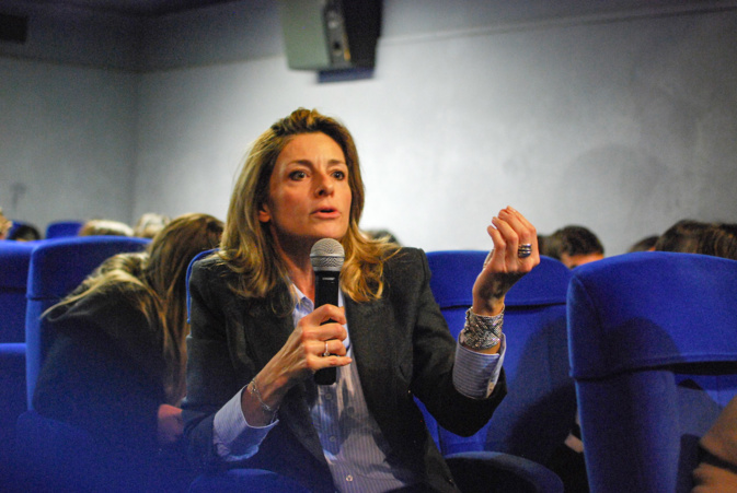 Bénédicte Giusti, professeur de lettres et chroniqueuse littéraire accompagnait ses élèves © LH Bénédicte Giusti, professeur de lettres et chroniqueuse littéraire accompagnait ses élèves © LH