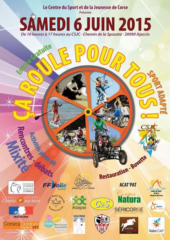 Le Centre du Sport et de la Jeunesse de Corse (CSJC) et ses partenaires organisent : « La troisième édition de Ça roule pour tous ! »