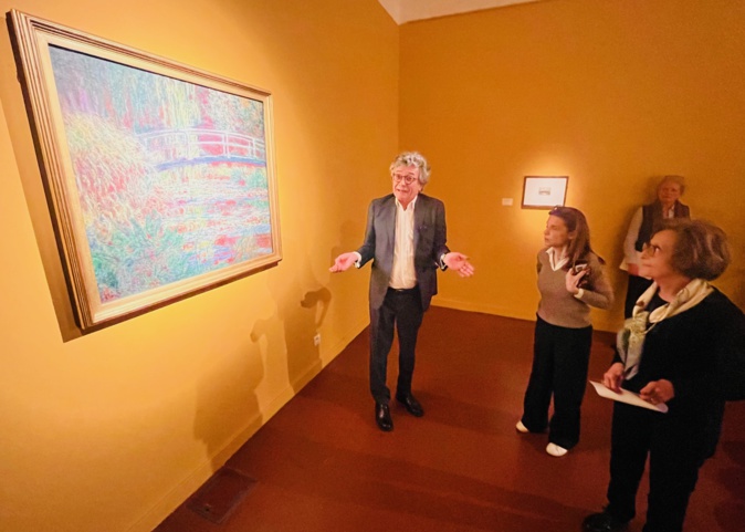 Le Palais Fesch d'Ajaccio accueille un chef d'oeuvre de Claude Monet, "Le Bassin aux nymphéas, harmonie rose" jusqu'au 3 juin 2024.