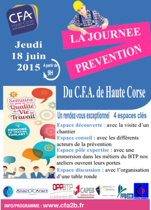 CFA de Haute-Corse : Une journée pour parler de la prévention des risques professionnels