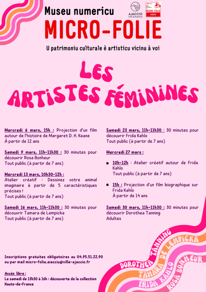 Ajaccio : Au musée Micro-Folie, le mois de mars est consacré aux artistes féminines !