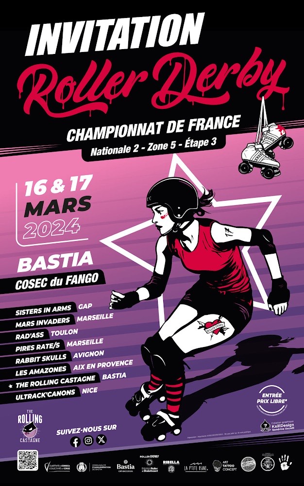 Roller Derby à Bastia :  Une grande première pour la Corse et les Rolling Castagne 