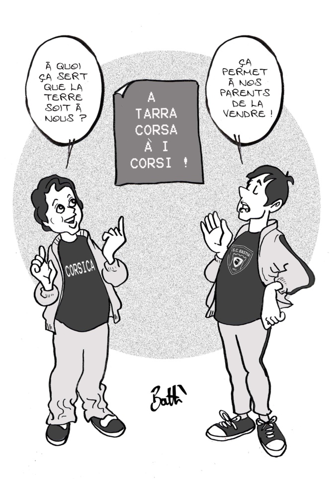 Le dessin de Battì : a tarra corsa à I Corsi Le dessin de Battì : a tarra corsa à I Corsi