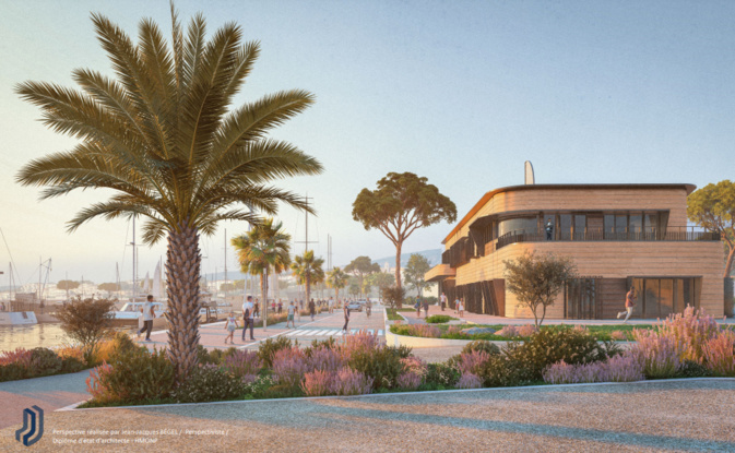 La future capitainerie, côté nord. REPRODUCTION DE JEAN-JACQUES BEGEL La future capitainerie, côté nord. REPRODUCTION DE JEAN-JACQUES BEGEL