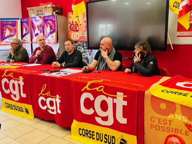 La CGT de Corse du Sud a tenu une conférence presse ce lundi matin pour alerter les pouvoirs publics sur la situation des 1 300 salariés de l'entreprise Codim 2.