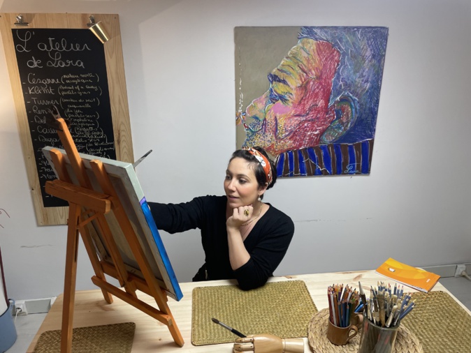 Lara Chipponi dans son atelier. Lara Chipponi dans son atelier.