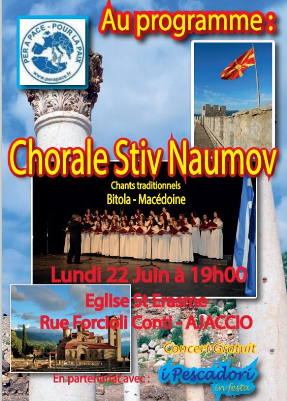 Ajaccio : Concert exeptionneĺ de la chorale Stiv Naumov de Bitola