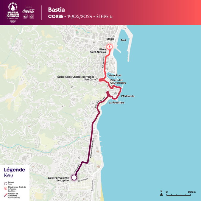 JO Paris 2024 : le parcours détaillé de la flamme olympique à Bastia JO Paris 2024 : le parcours détaillé de la flamme olympique à Bastia