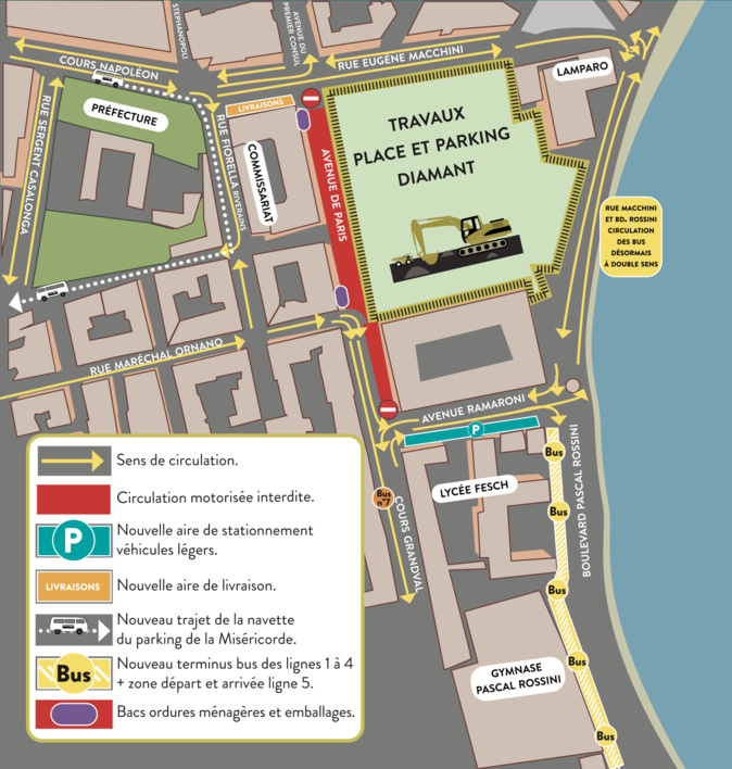 Ajaccio : L’avenue de Paris fermée à la circulation pour les prochains mois Ajaccio : L’avenue de Paris fermée à la circulation pour les prochains mois