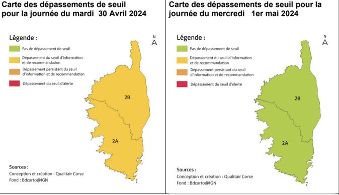 Épisode de pollution aux particules fines en Corse : retour à la normale prévu demain
