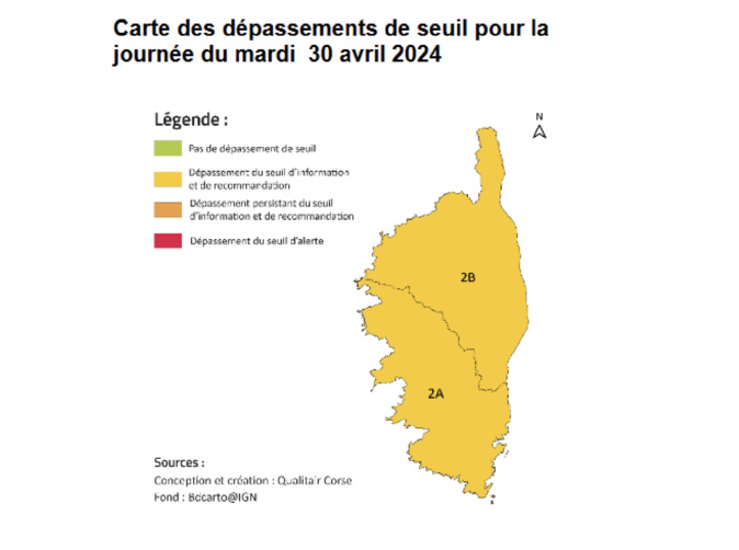 Nouvel épisode de pollution de l'air en Corse Nouvel épisode de pollution de l'air en Corse