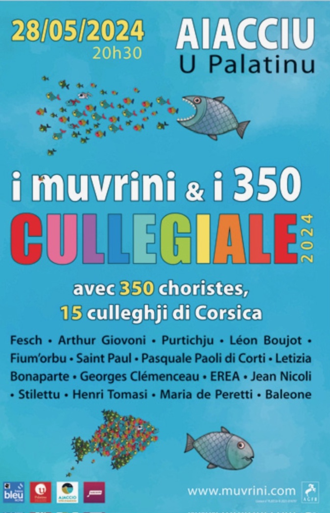 « Cullegiale » : 350 collégiens aux côtés des Muvrini le 28 mai 2024 au Palatinu d’Ajaccio « Cullegiale » : 350 collégiens aux côtés des Muvrini le 28 mai 2024 au Palatinu d’Ajaccio