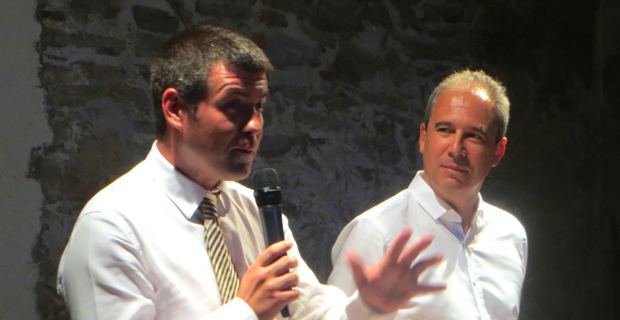 François Casasoprana et Jean Zuccarelli, conseiller exécutif à l'Assemblée de Corse, conseiller municipal PRG et président de l'ADEC.