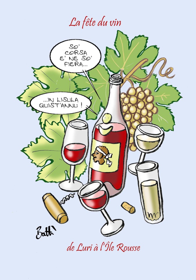 Le dessin de Battì : a fiera di u vinu in Lisula quist'annu