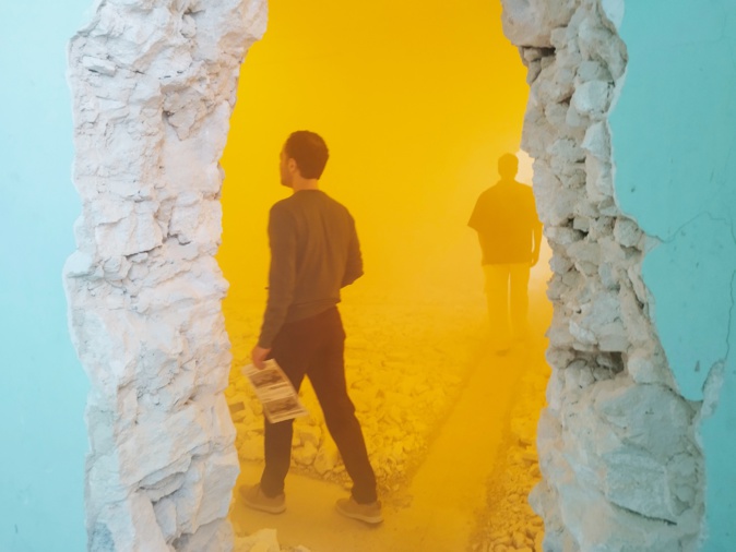 Quelques murs ont été abattus dans la caserne Montlaur, pour le bien de la biennale. Quelques murs ont été abattus dans la caserne Montlaur, pour le bien de la biennale.