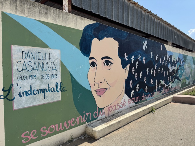A Ajaccio, une grande fresque réalisée par des élèves rend hommage à Danielle Casanova