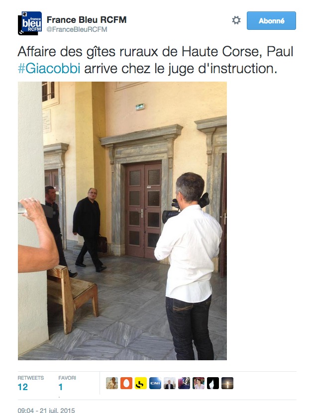 Paul Giacobbi entendu au palais de justice de Bastia