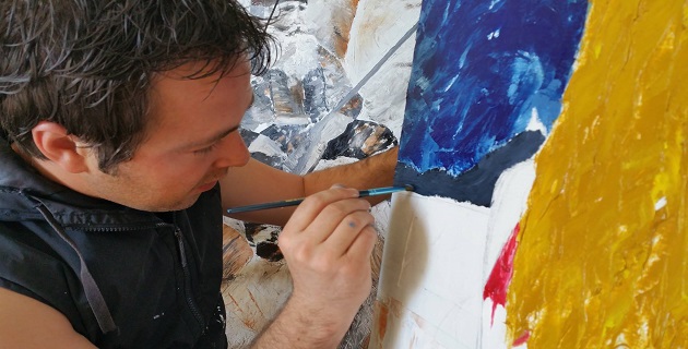 Adrien Martinetti peintre le temps d'un concert à Appietto