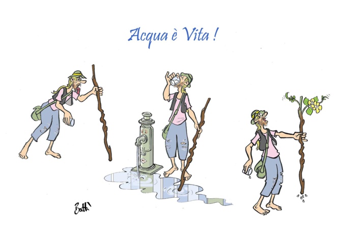 Le dessin de Battì : "Acqua è vita" Le dessin de Battì : "Acqua è vita"