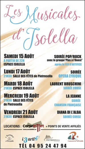 Musicales de l’Isolella (15-21 août) : Laissez-vous bercer… Musicales de l’Isolella (15-21 août) : Laissez-vous bercer…