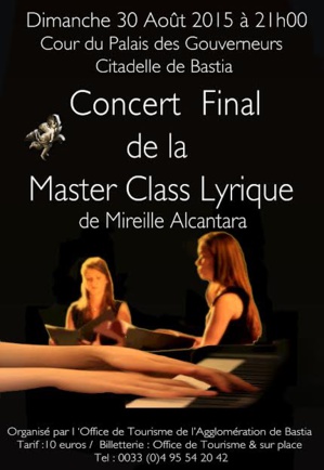 Bastia : Concert final de la master class lyrique de Mireille Alcantara