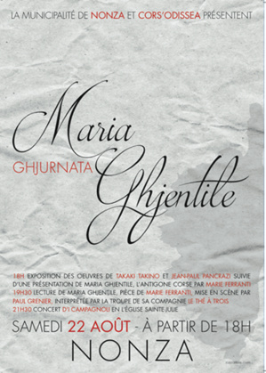 Nonza : Ghjurnata Maria Ghjentile, samedi Nonza : Ghjurnata Maria Ghjentile, samedi