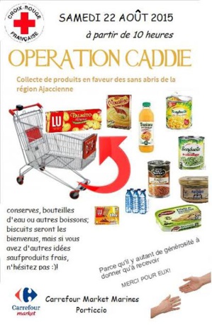 Croix rouge : Opération caddie à Porticcio Croix rouge : Opération caddie à Porticcio