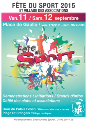 Ajaccio : La Fête du Sport sur la place du Diamant et plage Saint François Ajaccio : La Fête du Sport sur la place du Diamant et plage Saint François