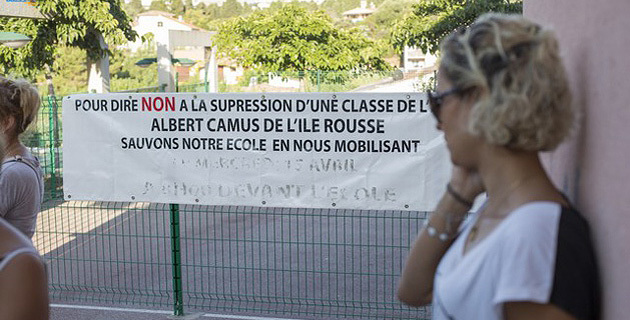 Rassemblement à L'Ile-Rousse pour dire non à la suppression d'une classe