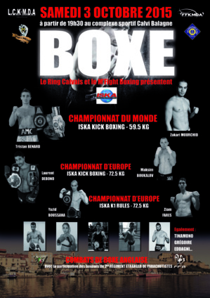 Première chance mondiale en kick boxing pour le Français Tristan Bernard au Complexe sportif de Calvi