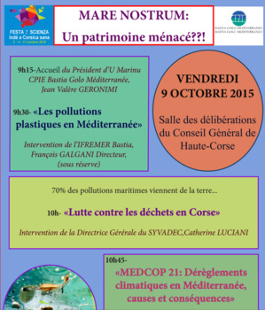 Fête de la Science à Bastia : "Mare Nostrum, un patrimoine menacé ?"