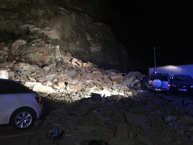 Ville-de-Pietrabugno : Un immeuble menacé par un important éboulement Ville-de-Pietrabugno : Un immeuble menacé par un important éboulement