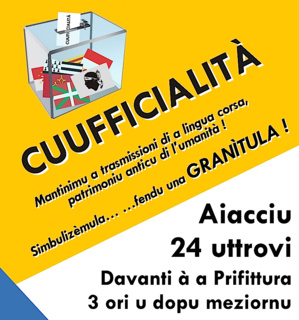 Azzioni simbòlica di u Cullittivu « Parlemu Corsu ! Azzioni simbòlica di u Cullittivu « Parlemu Corsu !