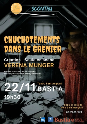 "Chuchotements dans le grenier", Verena Münger, entre confidences et chansons au théâtre San Angelo de Bastia "Chuchotements dans le grenier", Verena Münger, entre confidences et chansons au théâtre San Angelo de Bastia
