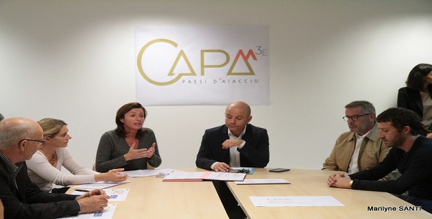 Jean-Jacques Ferrara, Président de la CAPA, Marie Antoinette Santoni-Brunelli, 3e Vice-Présidente déléguée au développement économique et au numérique