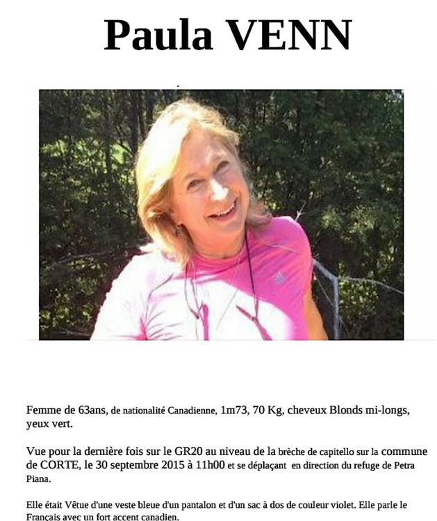 Disparition inquiétante sur le GR 20 : Appel à témoin du PGHM Disparition inquiétante sur le GR 20 : Appel à témoin du PGHM