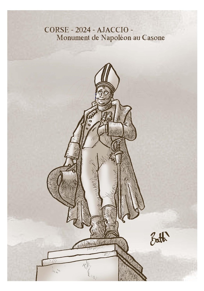 Le dessin de Battì : François au Casone ? L'Empereur séduit Le dessin de Battì : François au Casone ? L'Empereur séduit