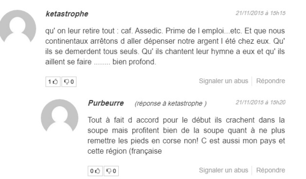 Marseillaise à Furiani : Déferlement de haine sur internet envers "les Corses" Marseillaise à Furiani : Déferlement de haine sur internet envers "les Corses"
